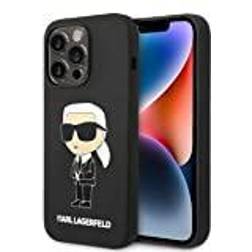 Karl Lagerfeld KLHCP14LSNIKBCK Hülle für iPhone 14 Pro 6,1" hardcase Schwarz Silicone Ikonik