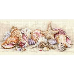 Dimensions/Gold Petite Counted Cross Stitch Kit 8"X4"-Seashell Treasures 18 Count