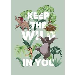 Komar Disney Wandbild Jungle Book Keep The Wild Babyzimmer, Kunstdruck