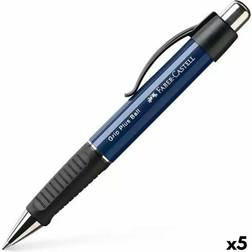 Faber-Castell Stift Grip Plus Ball M Blau 5 Stück