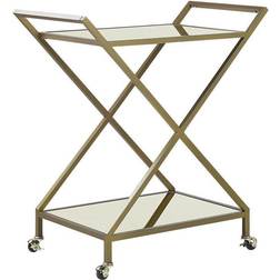 Beliani Kitchen with Mirrored Top Trolley Table