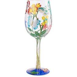 Enesco Bejeweled Butterfly Artisan Wine Glass