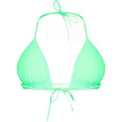 PrettyLittleThing Frill Edge Padded Bikini Top - Green
