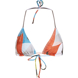 PrettyLittleThing Abstract Printed Triangle Bikini Top - Multi
