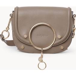 See by Chloé Crossbody Bags Mara Shoulder Bag Leather gray Crossbody Bags for ladies