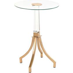 Dkd Home Decor Side Golden Metal Acrylic Small Table