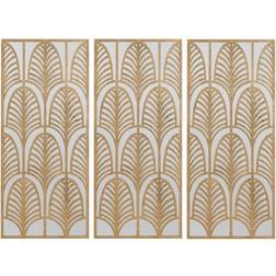 Pacific Lifestyle Metal Mirrored Gold Wall Decor 40x90cm 3pcs