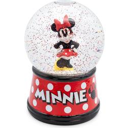 Silver Buffalo Disney Minnie Mouse Snow Globe with Swirling Glitter Display Night Light