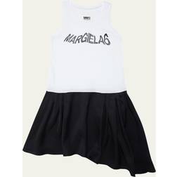 MM6 Maison Margiela Kids Asymmetric Dress - Black/White