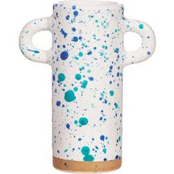 Sass & Belle Turquoise and Splatterware Small Vase