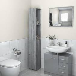 vidaXL grey sonoma Bathroom Engineered