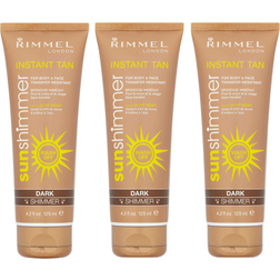 Rimmel London SunShimmer Instant Tan for Body Face Dark Shim 125ml