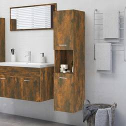vidaXL Smoked oak Bathroom Cabinet