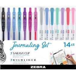 Zebra Mildliner and Sarasa Clip Journaling Set, none