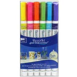 Deco Art bright glass paint markers 6ct