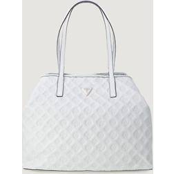 Guess lf699524 vikky womens debossed shoulder bag in white