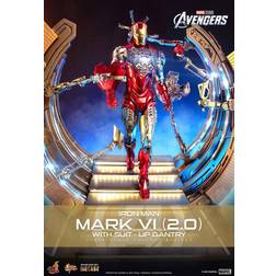 The Avengers Iron Man Mark VI 2.0 with Suit Up Gantry Movie Masterpiece Diecast 1:6