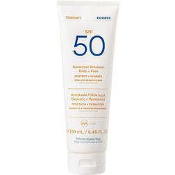 Korres yoghurt sunscreen emulsion face & body spf50 250ml