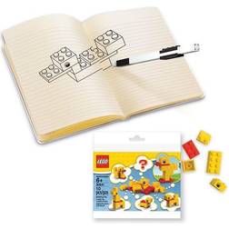 Lego Euromic Notes bog med rød klods, 1 pen og bygge legetøj, 12 klodser sæt. Bestillingsvare, leveringstiden kan ikke oplyses