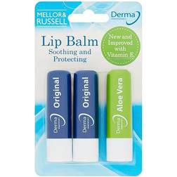Derma intensive lip balm 3 pack original aloe