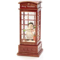 Konstsmide Phone Booth with Snow Pattern Christmas Lamp 25cm