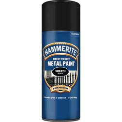 Hammerite Direct to Rush Smooth Finish Metal Paint Black 0.4L