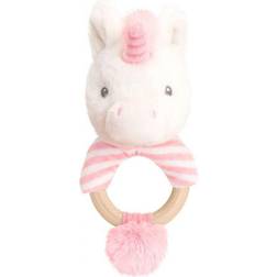 Keel Toys eco Twinkle Unicorn Ring Rattle 14cm