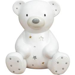 Bambino white resin money box teddy bear with