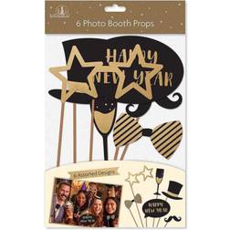 The Home Fusion Company 6 x Festive Photo Booth Props Christmas or New Years Party Great Fun/New Year