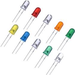 100 pieces clear led light emitting diodes bulb lamp, 5 mm multicolor