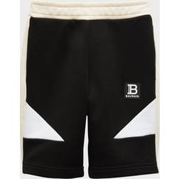 Balmain Kids Black Paneled Shorts 930 Black 12Y