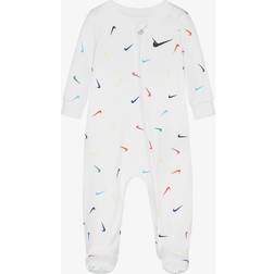 Nike White Cotton Logo Babygrow month