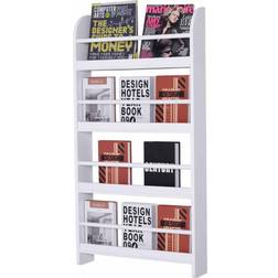 Homcom Wall-Mounted/Standing 4-Tier Book Shelf