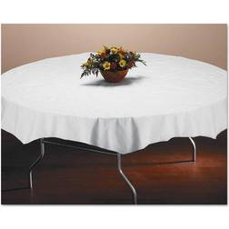 Hoffmaster HFM 210101 82 in. Diameter Tissue-Poly Tablecovers, White