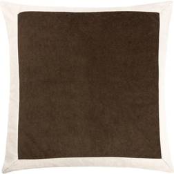 Auden Linen Bordered Velvet Complete Decoration Pillows Brown