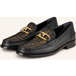 Fendi leather loafers noir