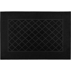 JVL Harlequin Scraper Rubber Pin Doormat Black