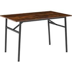 tectake industrial dark Dining Table 120cm