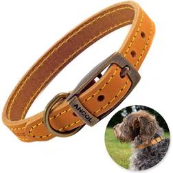 Ancol Timberwolf Leather Dog Collar