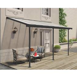 Palram Grey Canopia Sierra Non-Retractable Awning, L4.48M H3M