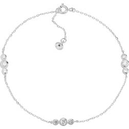Silpada 'clarity loll' cubic zirconia anklet in sterling silver, 9" 1"