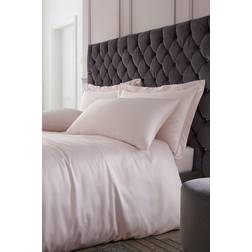 Catherine Lansfield Silky Soft Satin Blush Duvet Cover Pink