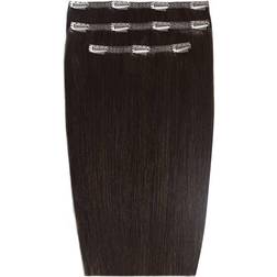 Beauty Works Deluxe Clip-In 18 Inch Hair Extensions Colours Ebony 1B