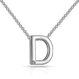 Jones Initial Necklace Letter Created with Zircondia Crystals