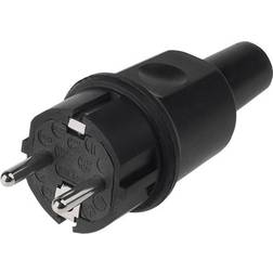Bachmann 913.169 Safety plug Solid rubber 250 V Black IP44, IP20
