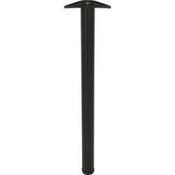 Black Steel & Worktop Leg 870mm 60mm - Black - Rothley