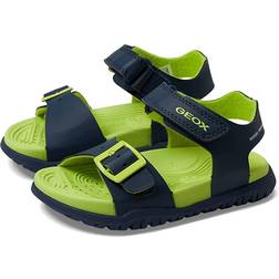 Geox fusbetto navy/lime synthetic strap sandals