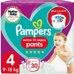 Pampers Active Fit Nappy Pants Size 4, 9-15kg, 30 Nappies