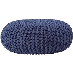 Homescapes Large Knitted Footstool Pouffe