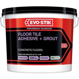 Evo-Stik Tile A Floor Adhesive & Grout for Concrete Floors Charcoal 5L